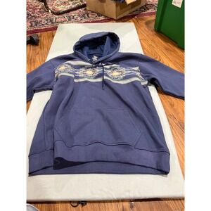 Western Mens Outback Trading Co Southwestern Aztec Hoodie Large Navy Blue